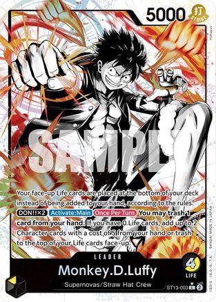 Monkey.D.Luffy (003) (Parallel) (ST13-003) - [Ultra Deck: The Three Brothers] Foil