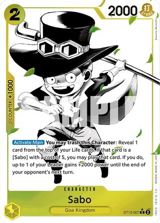 Sabo (007) (Parallel) (ST13-007) - [Ultra Deck: The Three Brothers] Foil
