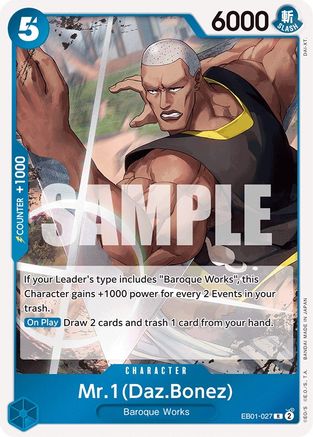 Mr. 1 (Daz.Bonez) (EB01-027) - [Extra Booster: Memorial Collection] Foil