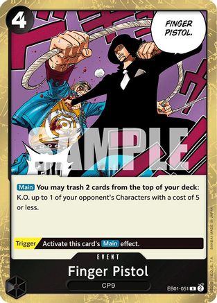Finger Pistol (EB01-051) - [Extra Booster: Memorial Collection] Foil