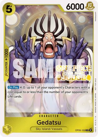 Gedatsu (Judge Pack Vol. 3) (OP05-102) - [One Piece Promotion Cards] Foil