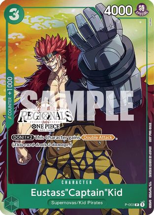 Eustass"Captain"Kid (Offline Regional 2024 Vol. 2) [Participant] (P-003) - [One Piece Promotion Cards] Foil