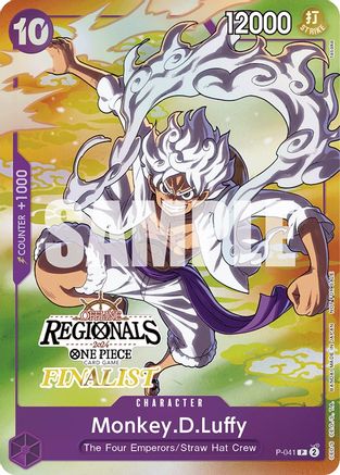 Monkey.D.Luffy (041) (Online Regional 2024 Vol. 2) [Finalist] (P-041) - [One Piece Promotion Cards] Foil