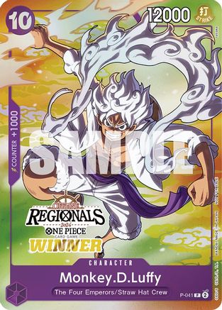 Monkey.D.Luffy (041) (Offline Regional 2024 Vol. 2) [Winner] (P-041) - [One Piece Promotion Cards] Foil