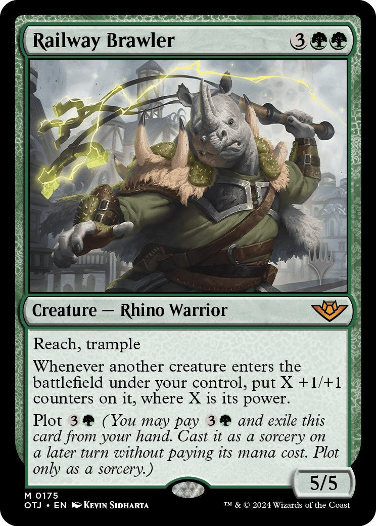 Railway Brawler (Promo Pack) [Outlaws of Thunder Junction Promos] Foil