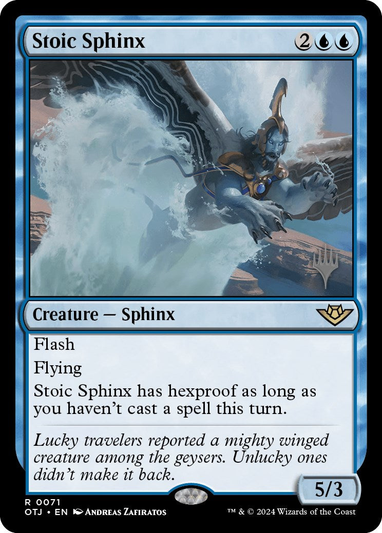 Stoic Sphinx (Promo Pack) [Outlaws of Thunder Junction Promos] Foil