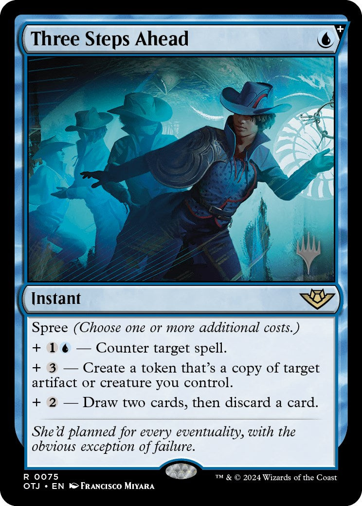 Three Steps Ahead (Promo Pack) [Outlaws of Thunder Junction Promos] Foil