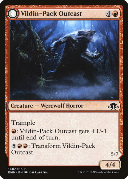 Vildin-Pack Outcast // Dronepack Kindred [Eldritch Moon] Foil