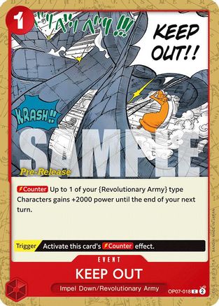 Keep Out (OP07-018) - [500 Years in the Future Pre-Release Cards]