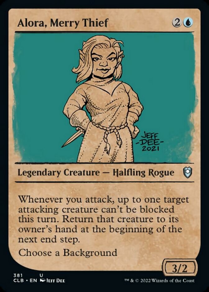 Alora, Merry Thief (Showcase) [Commander Legends: Battle for Baldur's Gate] Foil