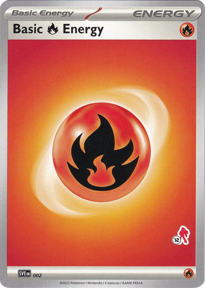 Basic Fire Energy (002) (Armarouge Stamp #12) [Battle Academy 2024]