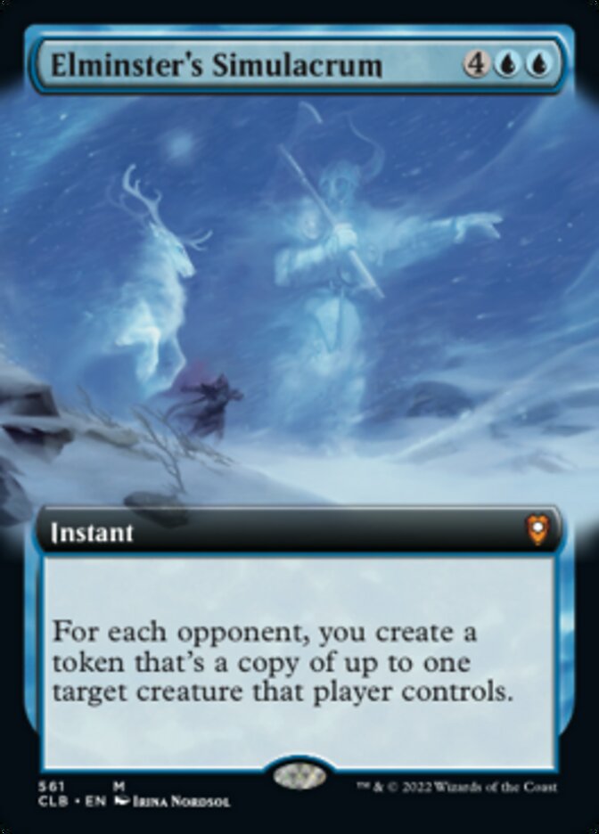 Elminster's Simulacrum (Extended Art) [Commander Legends: Battle for Baldur's Gate] Foil