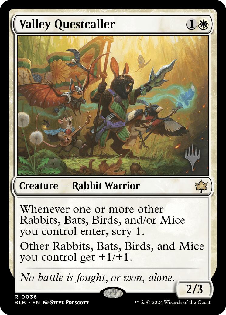 Valley Questcaller (Promo Pack) [Bloomburrow Promos] Foil