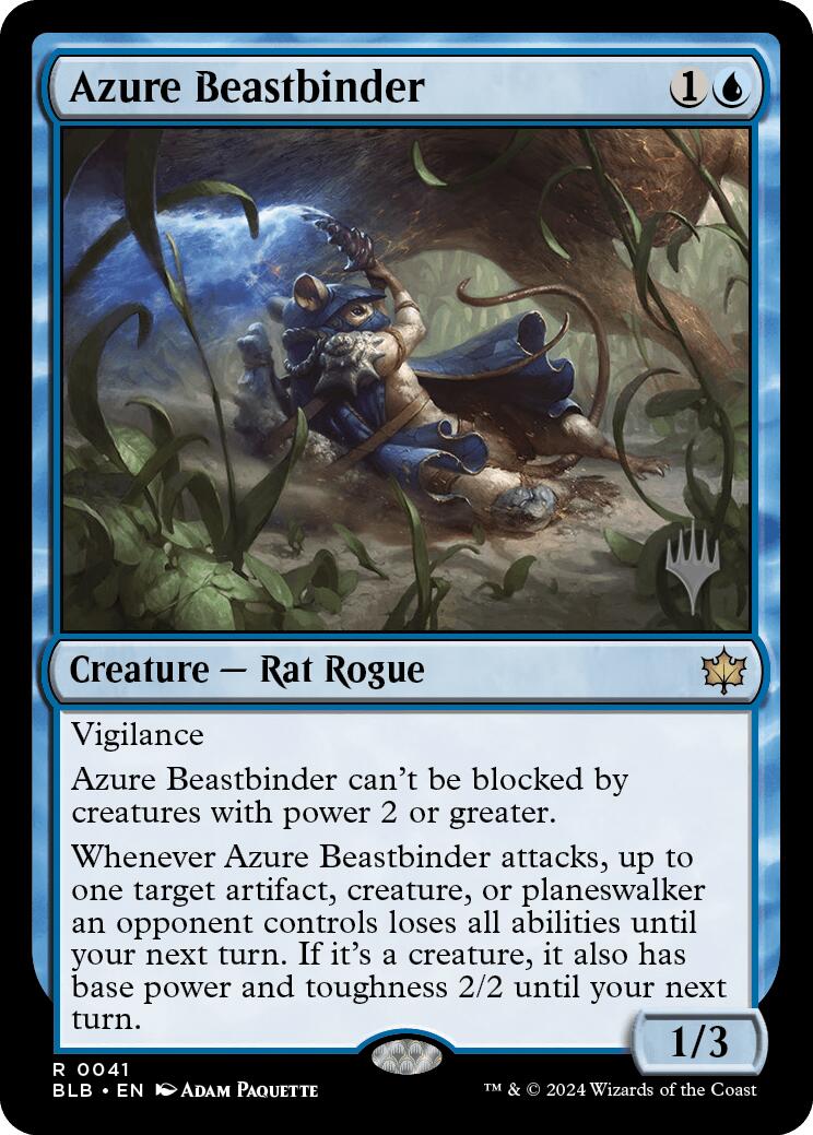 Azure Beastbinder (Promo Pack) [Bloomburrow Promos] Foil