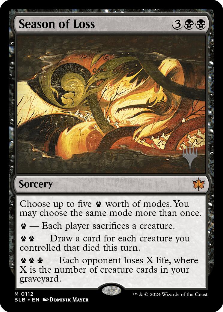Season of Loss (Promo Pack) [Bloomburrow Promos] Foil