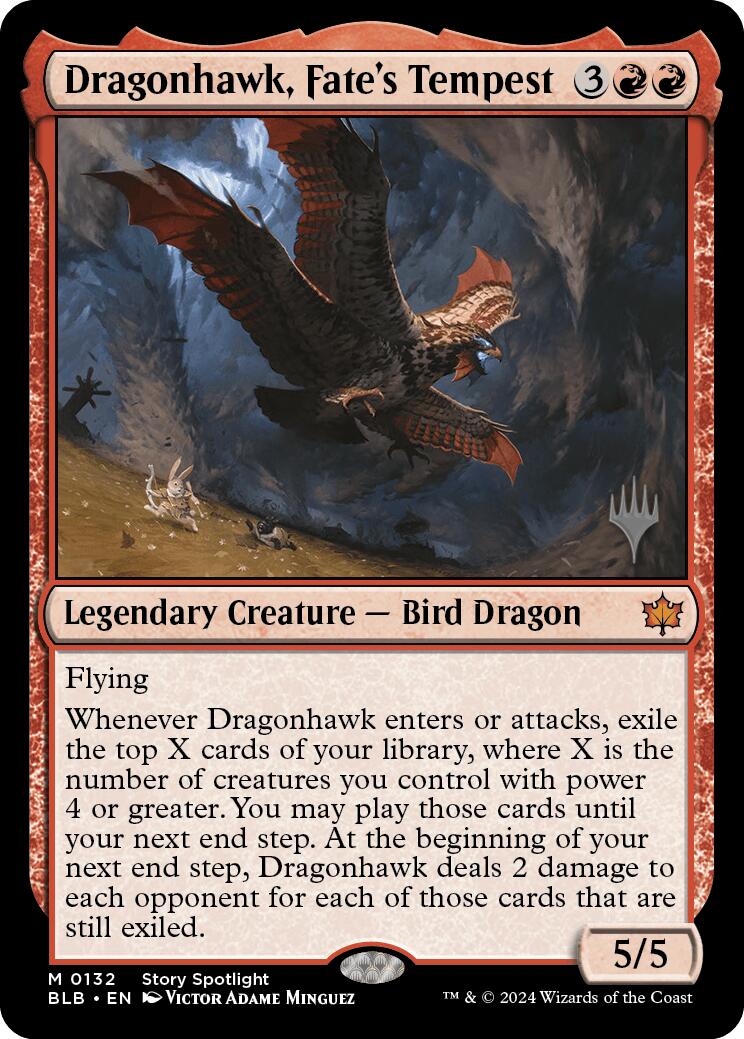 Dragonhawk, Fate's Tempest (Promo Pack) [Bloomburrow Promos] Foil