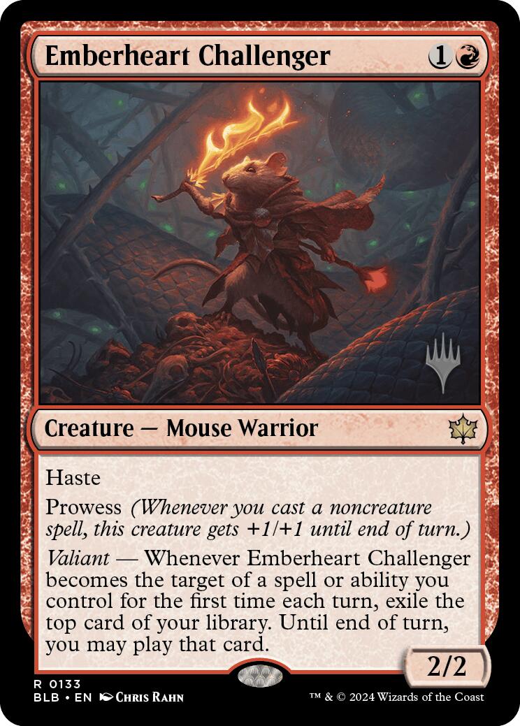 Emberheart Challenger (Promo Pack) [Bloomburrow Promos] Foil