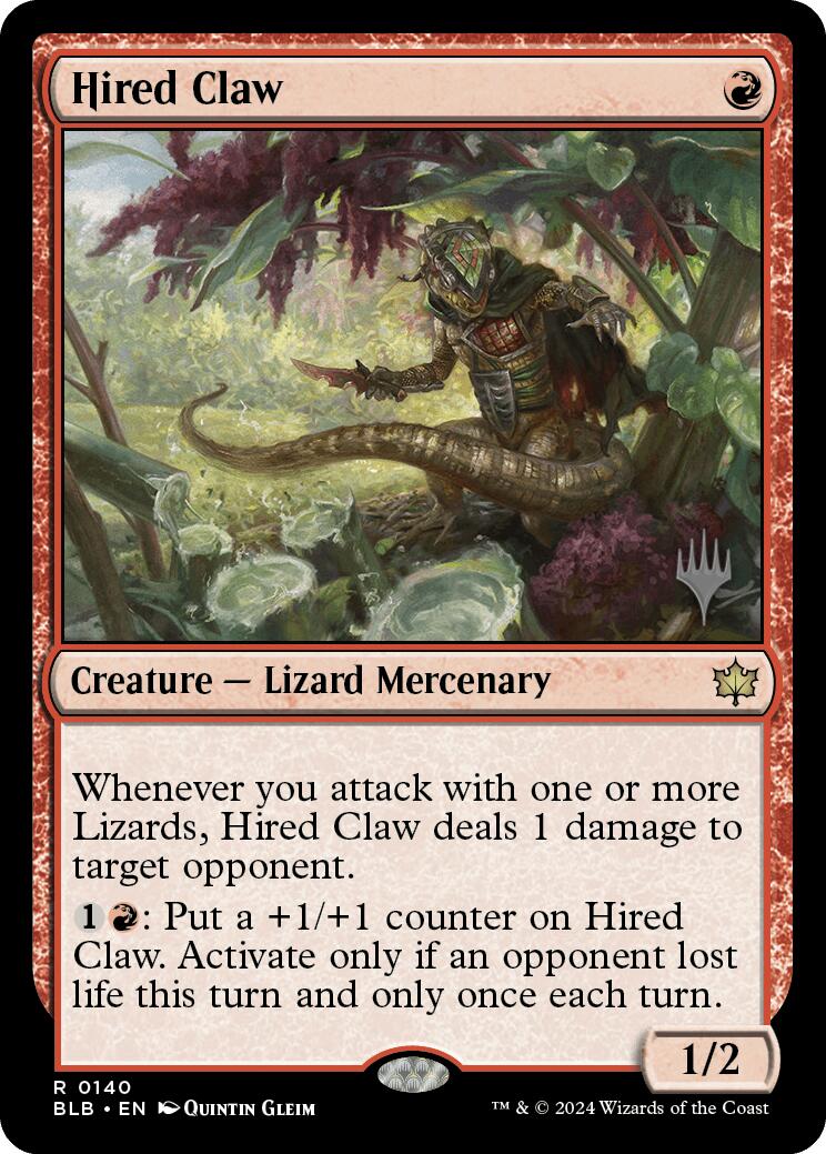 Hired Claw (Promo Pack) [Bloomburrow Promos] Foil