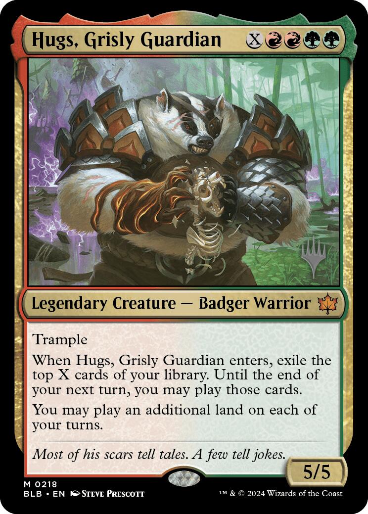 Hugs, Grisly Guardian (Promo Pack) [Bloomburrow Promos] Foil