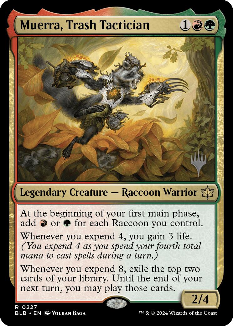 Muerra, Trash Tactician (Promo Pack) [Bloomburrow Promos] Foil