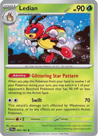 Ledian (003/142) [Scarlet & Violet: Stellar Crown] Reverse Holofoil