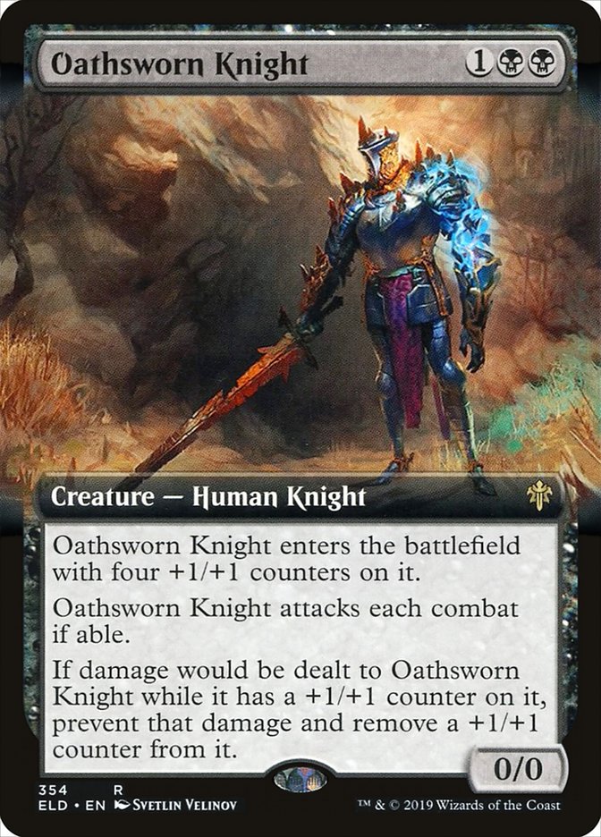 Oathsworn Knight (Extended Art) [Throne of Eldraine] Foil