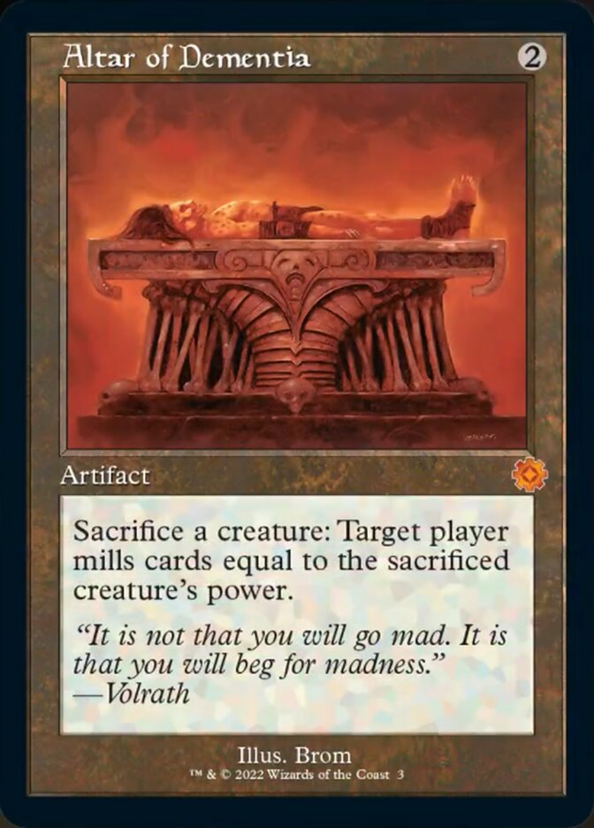 Altar of Dementia (Retro) [The Brothers' War Retro Artifacts] Foil