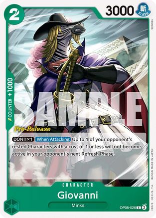Giovanni (OP08-026) - [Two Legends Pre-Release Cards]