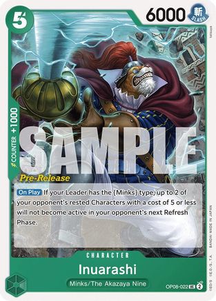 Inuarashi (OP08-022) - [Two Legends Pre-Release Cards]
