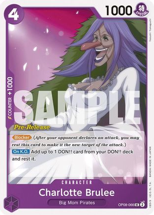 Charlotte Brulee (OP08-066) - [Two Legends Pre-Release Cards]