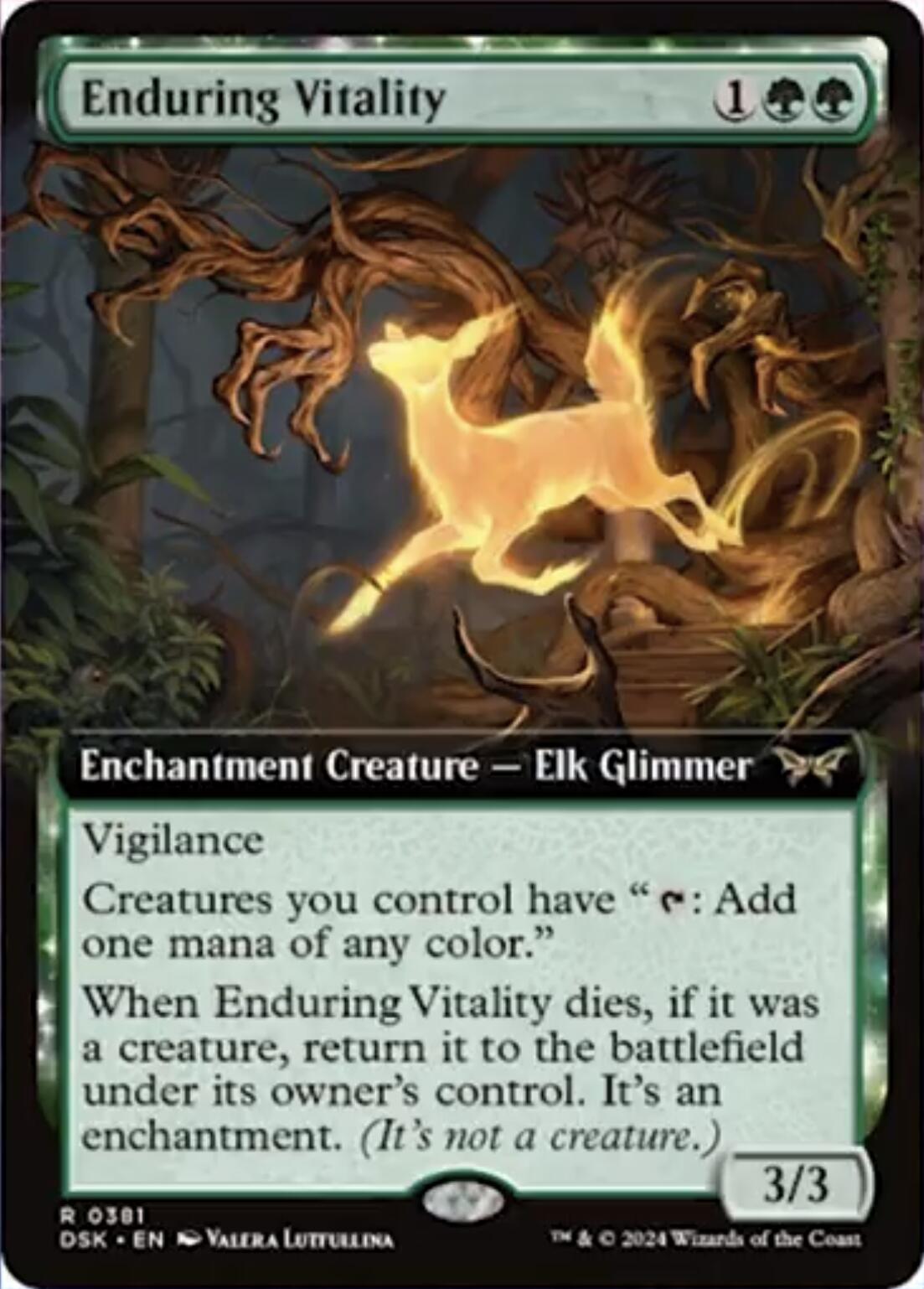 Enduring Vitality (Extended Art) [Duskmourn: House of Horror] Foil