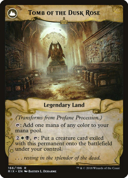 Profane Procession // Tomb of the Dusk Rose [Rivals of Ixalan] Foil