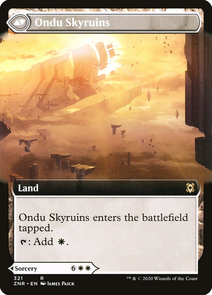 Ondu Inversion // Ondu Skyruins (Extended Art) [Zendikar Rising] Foil
