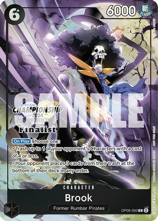 Brook (Championship 2024 Finalist Card Set) (OP06-092) - [One Piece Promotion Cards] Foil