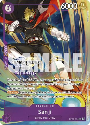 Sanji (Championship 2024 Finalist Card Set) (OP07-064) - [One Piece Promotion Cards] Foil
