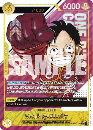 Monkey.D.Luffy (CS 2024 Event Pack) (OP07-109) - [One Piece Promotion Cards] Foil
