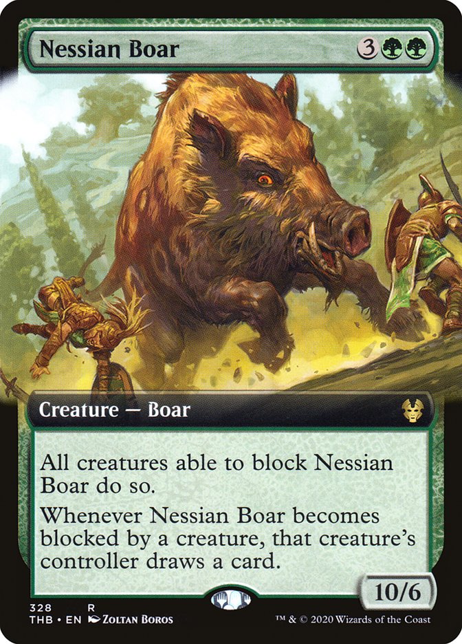 Nessian Boar (Extended Art) [Theros Beyond Death] Foil