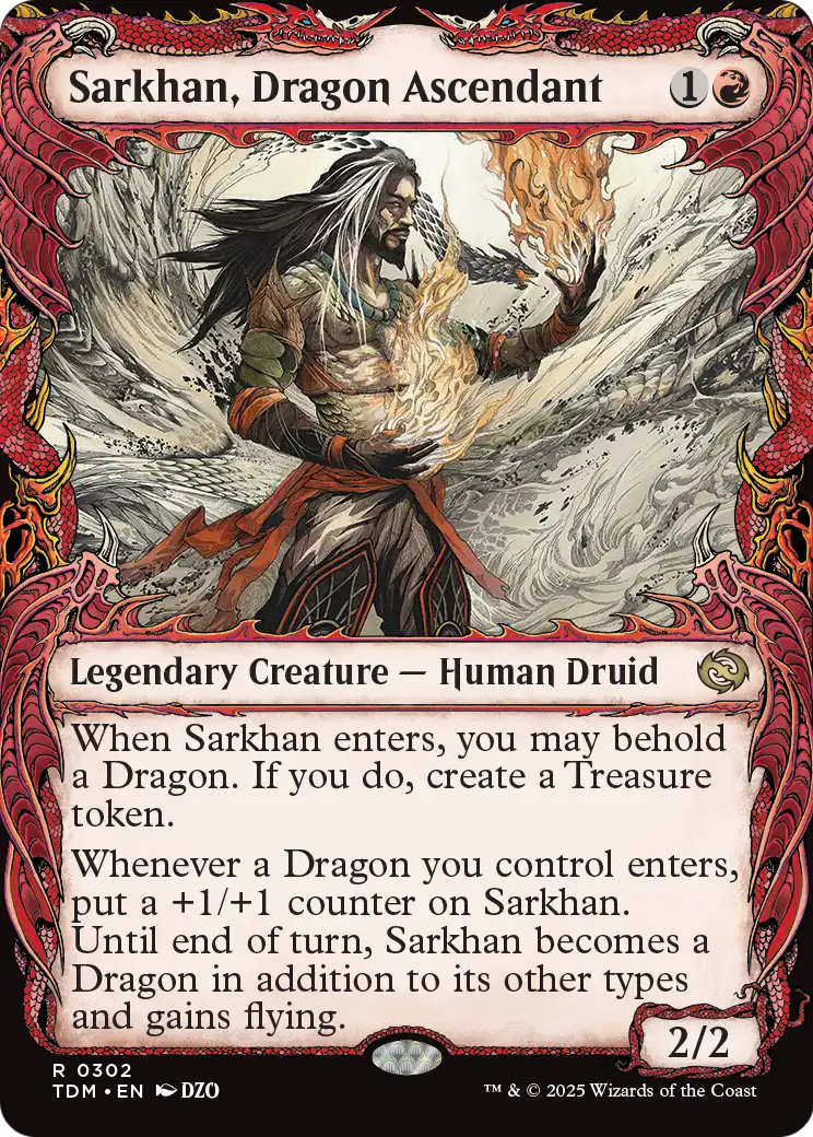Sarkhan, Dragon Ascendant (0302) (Showcase) [Tarkir: Dragonstorm] Foil