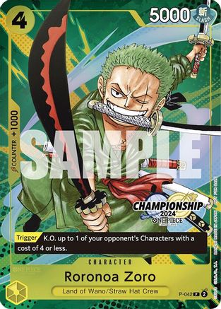 Roronoa Zoro (CS 2024 Event Pack Finalist) (P-042) - [One Piece Promotion Cards] Foil
