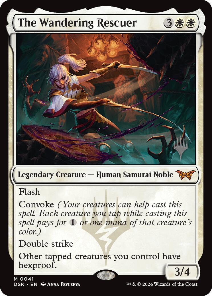 The Wandering Rescuer (Promo Pack) [Duskmourn: House of Horror Promos] Foil