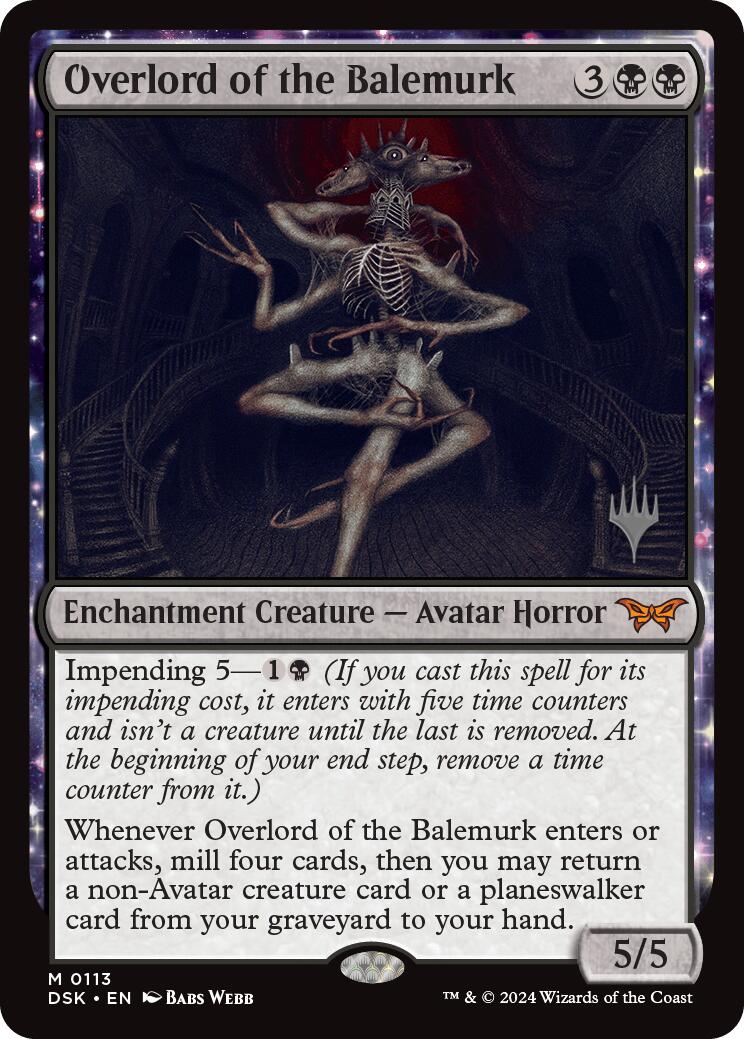 Overlord of the Balemurk (Promo Pack) [Duskmourn: House of Horror Promos] Foil