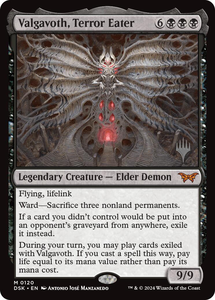 Valgavoth, Terror Eater (Promo Pack) [Duskmourn: House of Horror Promos] Foil