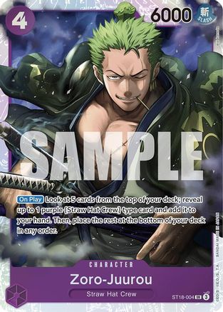 Zoro-Juurou (ST18-004) (ST18-004) - [Starter Deck 18: PURPLE Monkey.D.Luffy] Foil