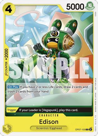 Edison (Tournament Pack 2024 Oct.-Dec.) (OP07-100) - [One Piece Promotion Cards]