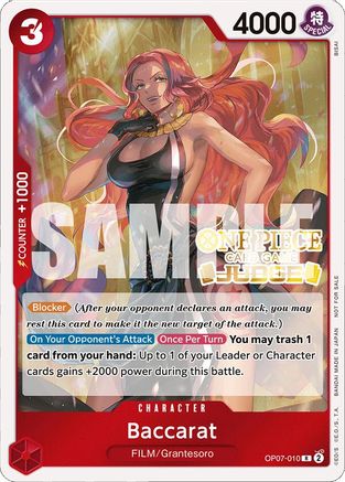 Baccarat (Judge Pack Vol. 4) (OP07-010) - [One Piece Promotion Cards] Foil