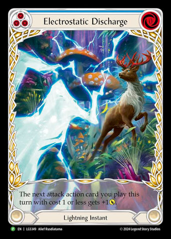 Electostatic Discharge (Blue) (Extended Art) - LGS349 [LGS349] (Promo)  Rainbow Foil