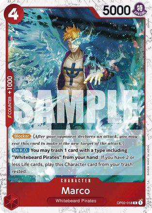 Marco (Jolly Roger Foil) (OP02-018) - [Premium Booster -The Best-] Foil