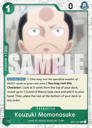 Kouzuki Momonosuke (Jolly Roger Foil) (OP01-041) - [Premium Booster -The Best-] Foil
