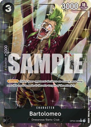 Bartolomeo (OP04-089) (Alternate Art) (OP04-089) - [Premium Booster -The Best-] Foil
