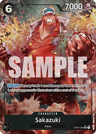 Sakazuki (Alternate Art) (OP02-099) - [Premium Booster -The Best-] Foil